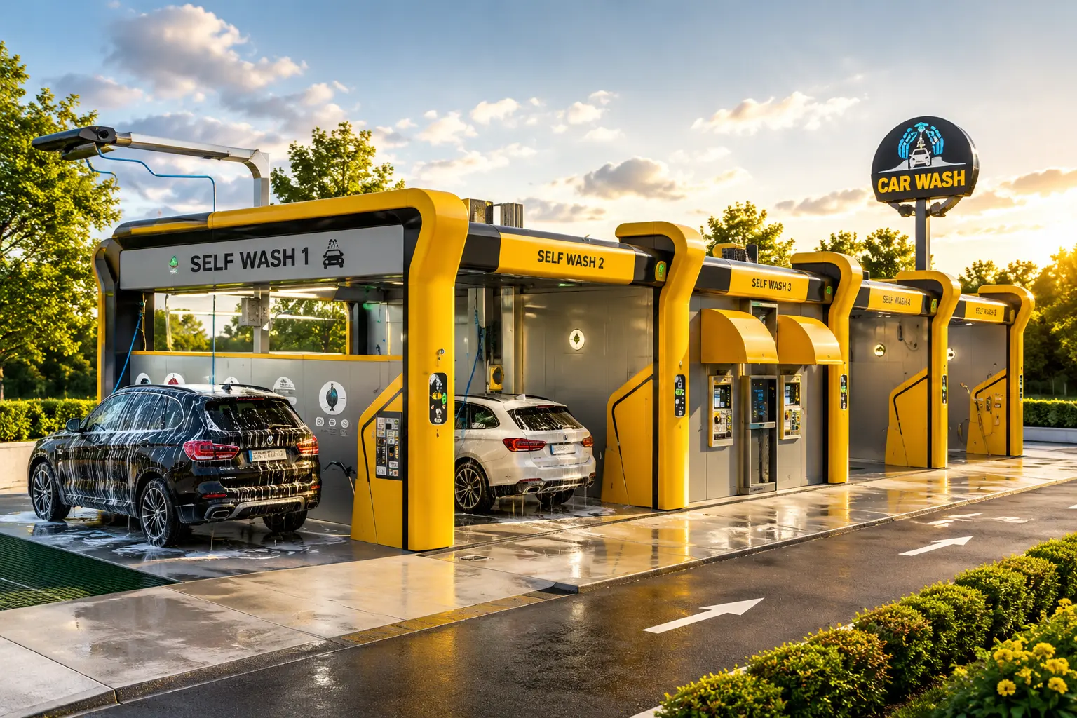 Spălătorie self service cu structură Aquarama
