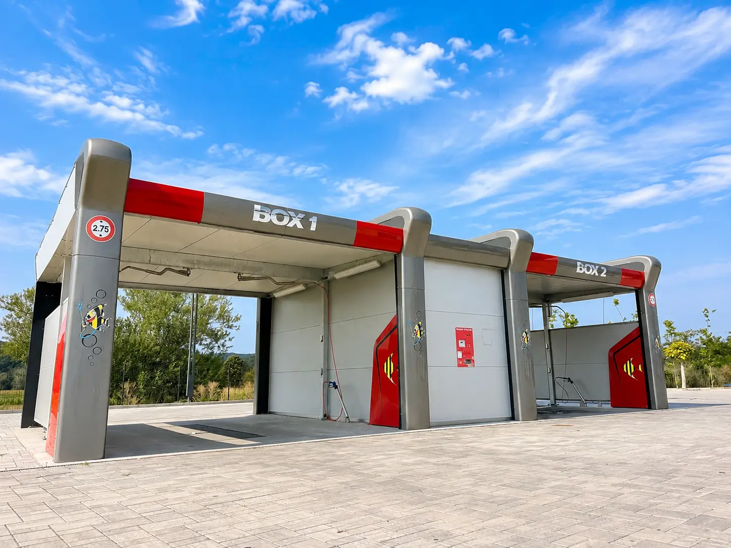 Spălătorie self service cu 2 boxe acoperite și una descoperită la Sirineasa, județul Vâlcea