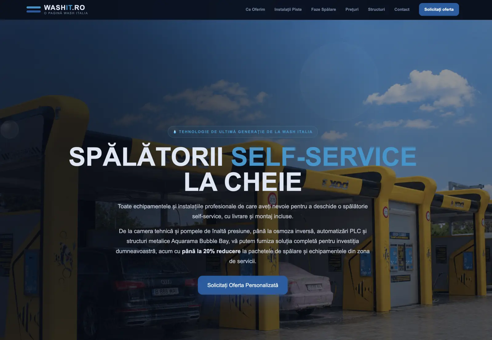 Noul site Wash Italia